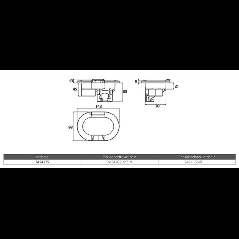 CONTENITORE DOCCETTA E MISCELATORE - 2424235 - CAN SB