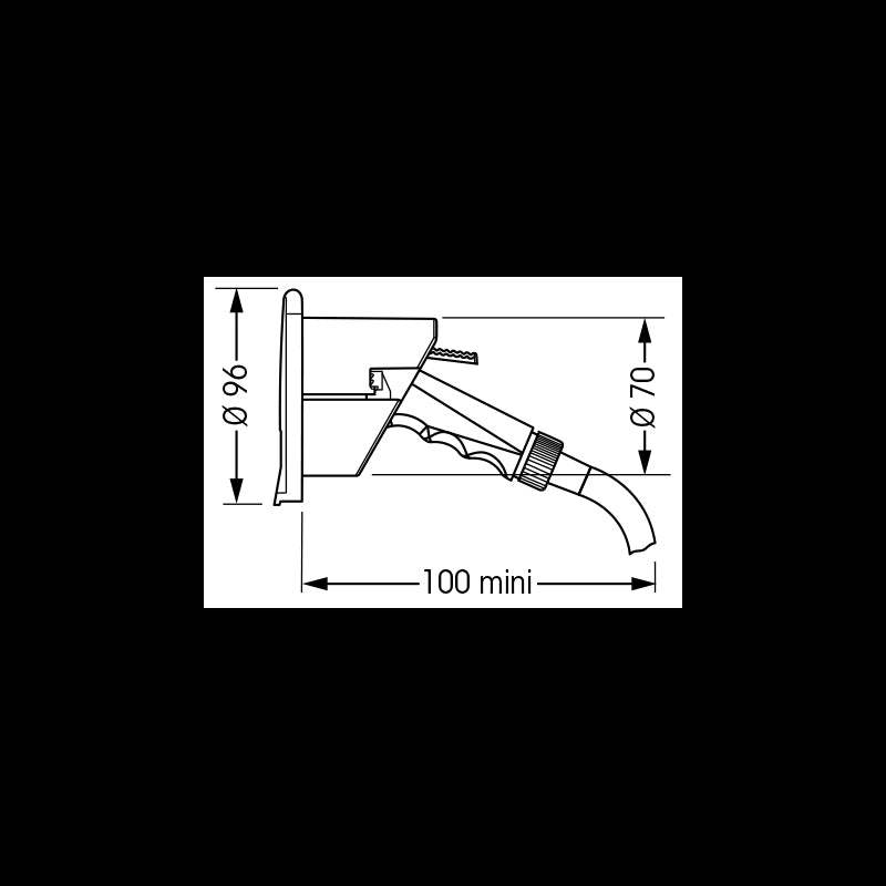 NICCHIA NERA QUADRATA CON DOCCETTA - P67595 - PLASTIMO