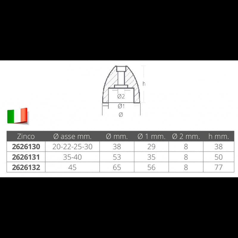ANODO RICAMBIO Ø MM.35-40 - 2626131 - ENRICO POLIPODIO