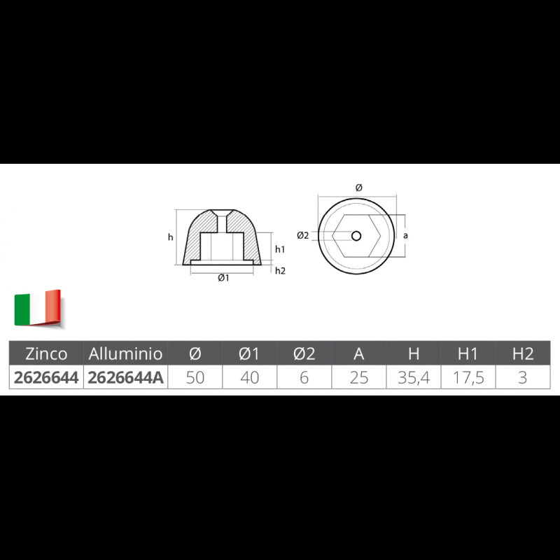 OGIVA SIDE POWER-SLEIPNER ALLUMINIO - 2626644 - TECNOSEAL