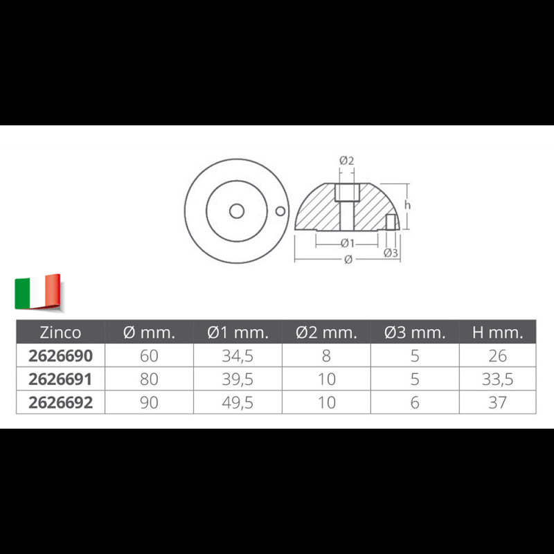 OGIVA J-PROP Ø MM.80 - 2626691 - TECNOSEAL