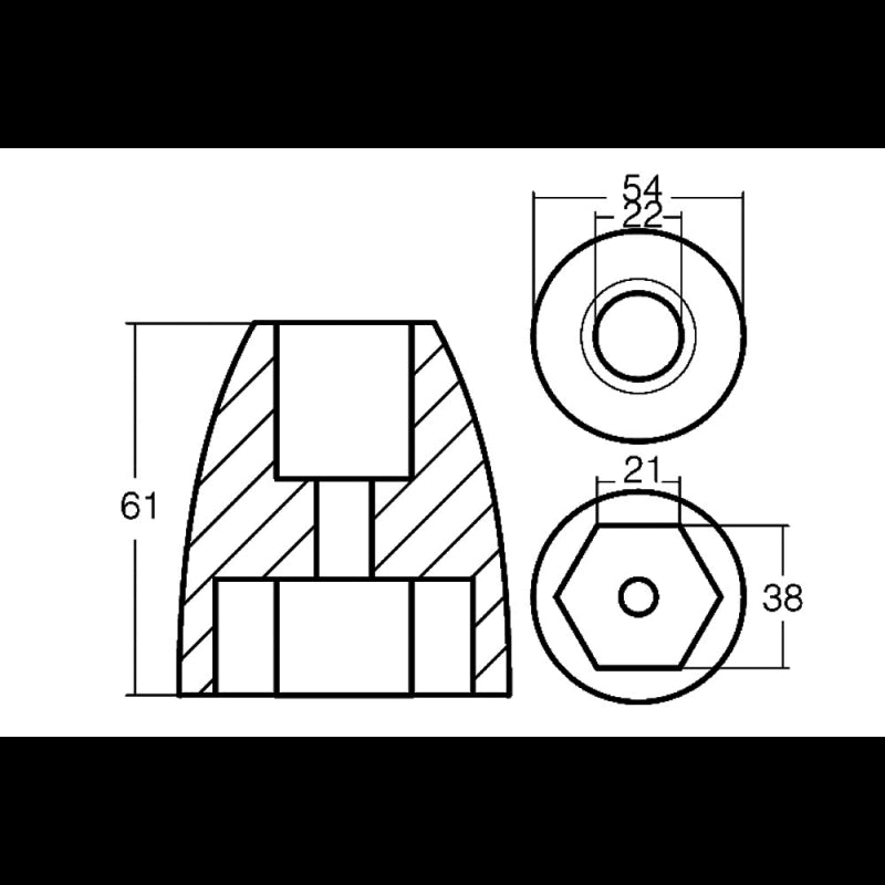 ANODO MERCURY BRAVO III IN ZINCO - 2626334 - TECNOSEAL
