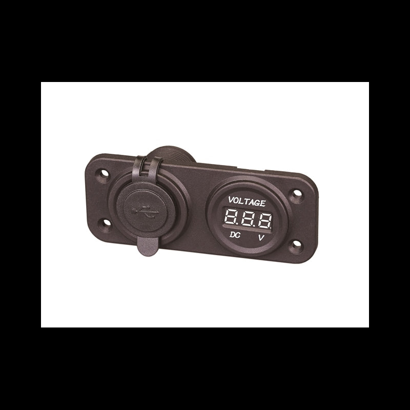 PANNELLO CON PRESA USB E VOLTMETRO - 3939385 - AAA
