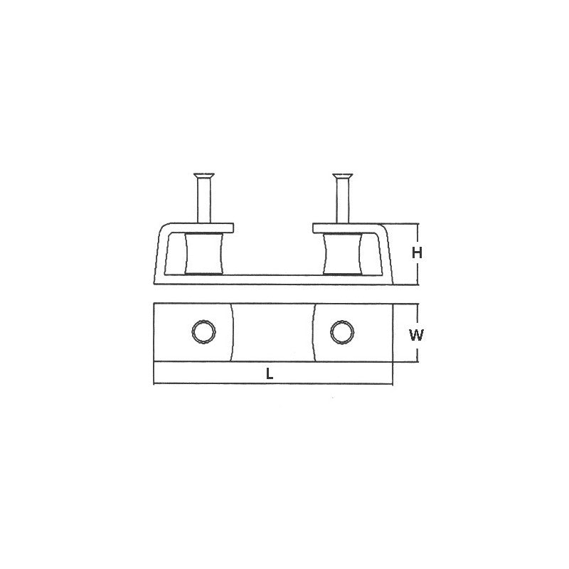 PASSACAVO A RULLO MM.205X40X50H - 4647320 - FORNITURE NAUTICHE ITALIANE