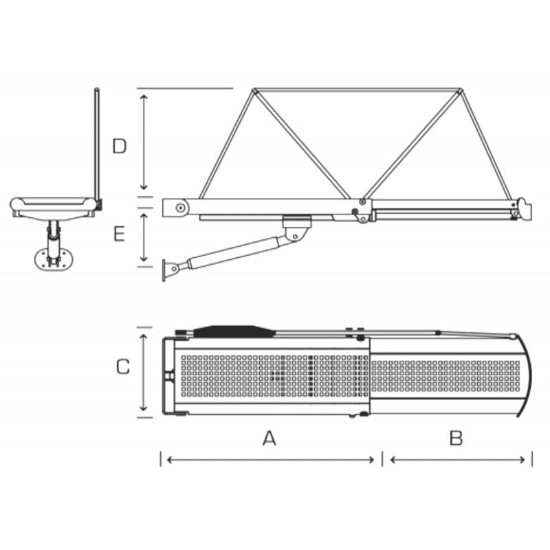 PASSERELLA SPICA 20 12V. MM.2000 - 3033020 - FORNITURE NAUTICHE ITALIANE