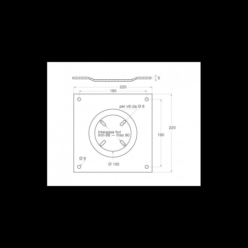 PIANO APPOGGIO MM.220X220 - 6363100 - BARKA
