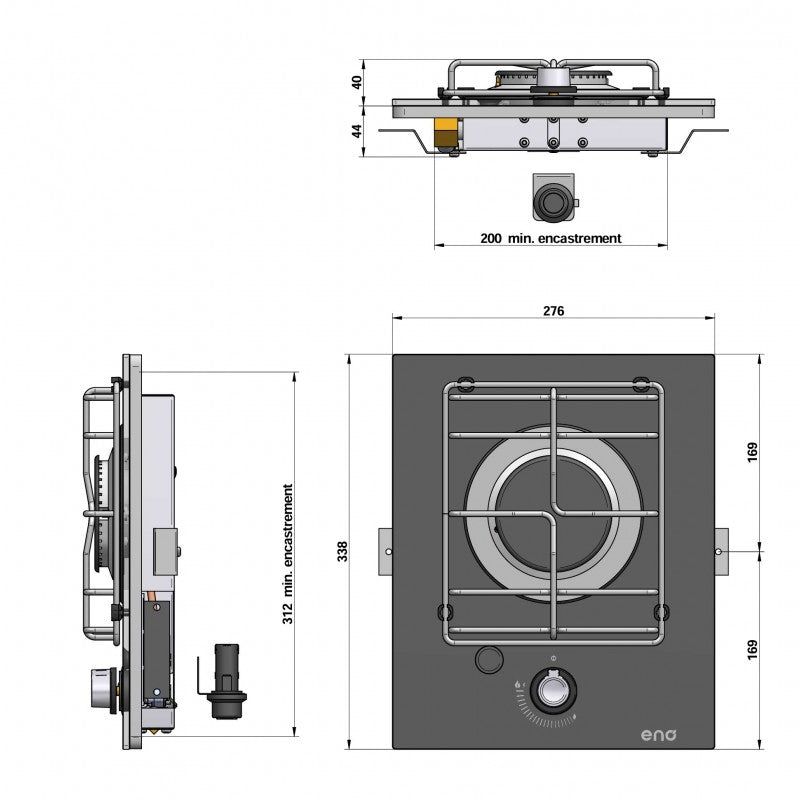 PORTA PENTOLE MASTERGLASS 1 FUOCO - 2402506 - ENO