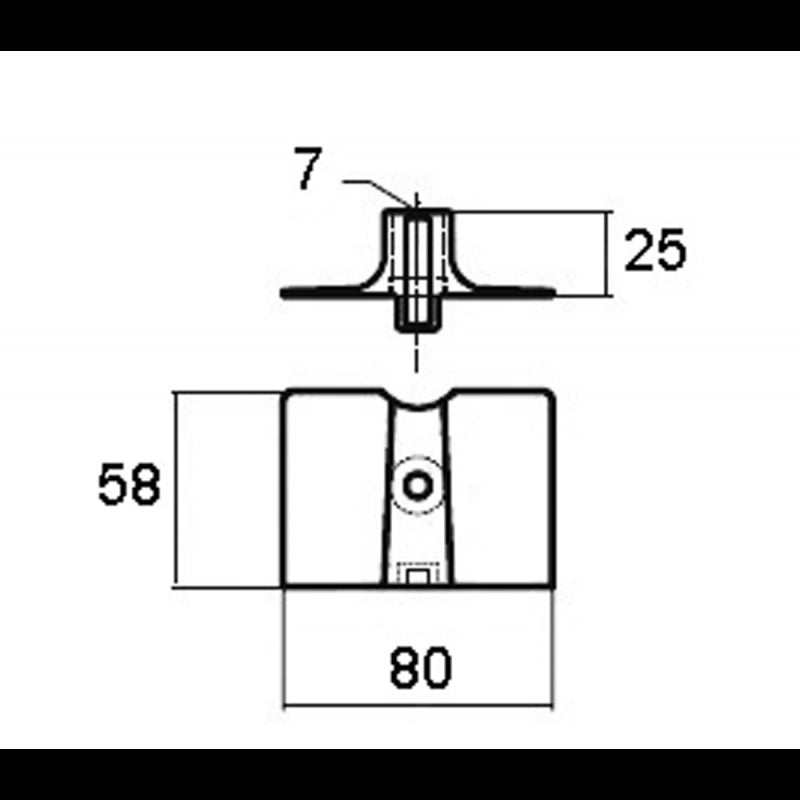 PIASTRA PER MOTORE YAMAHA 15/20 HP - 2626444A - TECNOSEAL