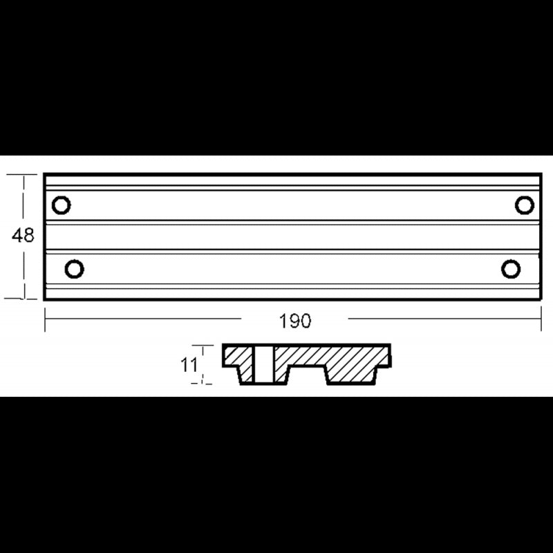 PIASTRA DA 40 HP A V6 135/150/175 Z - 2626313 - ENRICO POLIPODIO