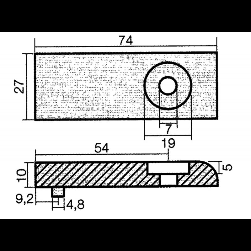 PIASTRA VERADO 215-275 IN ZINCO - 2626332 - TECNOSEAL