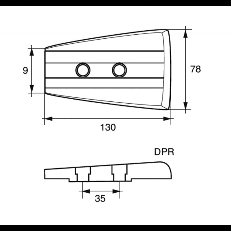 PIASTRA IN ZINCO PIEDE POPPIERO DPR - 2626537 - TECNOSEAL