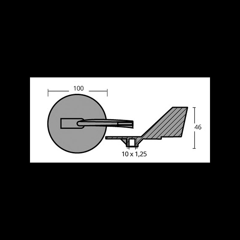 PINNA IN ZINCO 150/225 HP 2/4T - 2626457 - TECNOSEAL