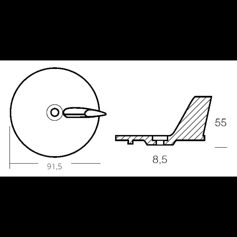 PINNA YAMAHA 20/50HP - 2626401 - ENRICO POLIPODIO