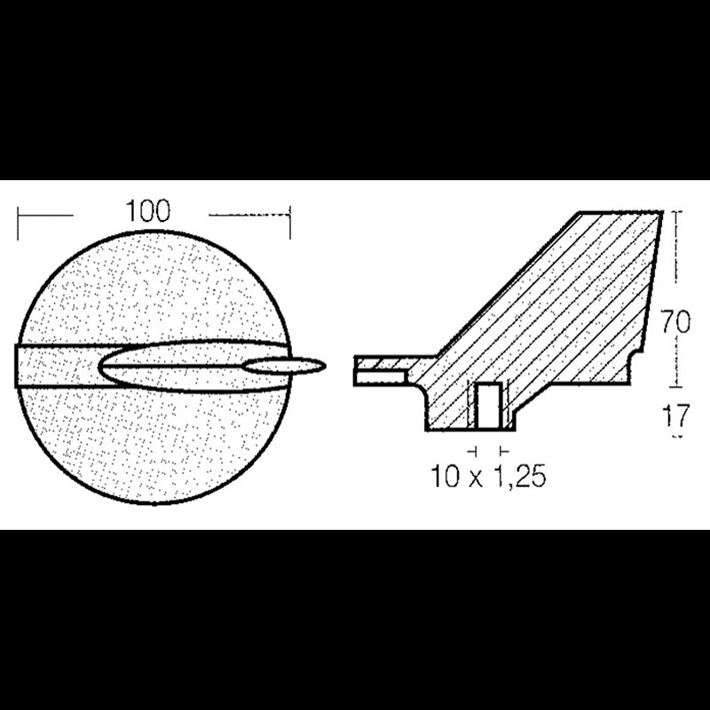 PINNA 200/300 HP IN ALLUMINIO - 2626431A - TECNOSEAL