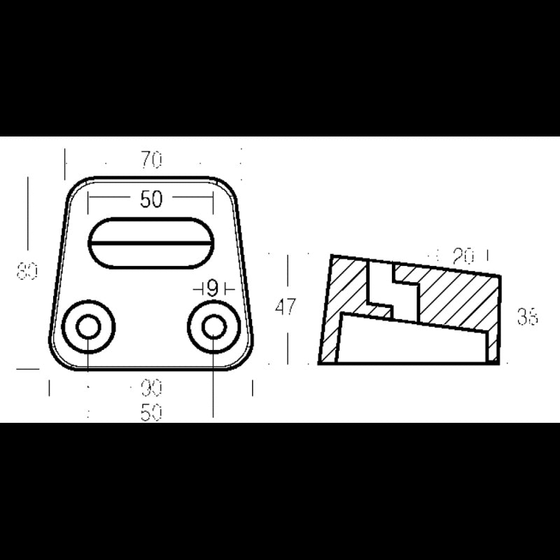 PLACCA OMC IN ZINCO - 2626225 - TECNOSEAL
