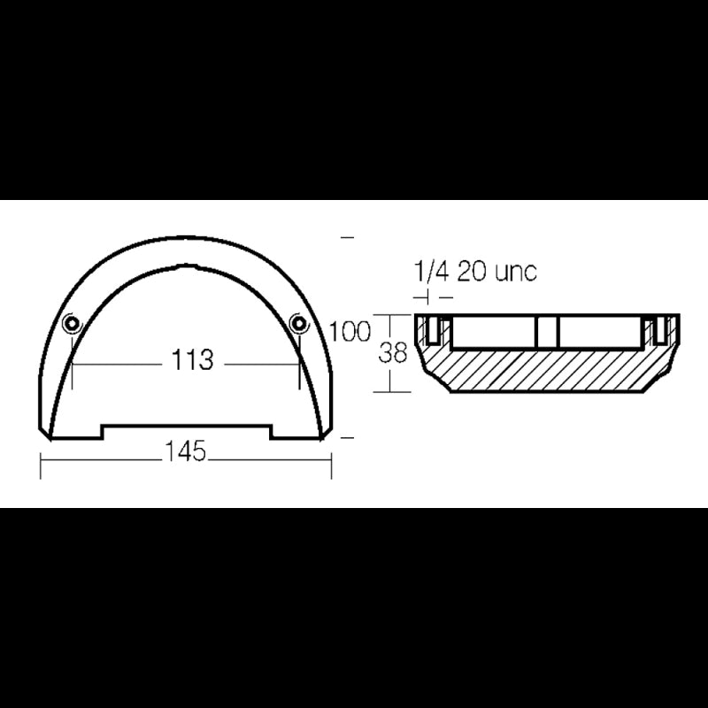 PLACCA SX IN ALLUMINIO - 2626520A - TECNOSEAL