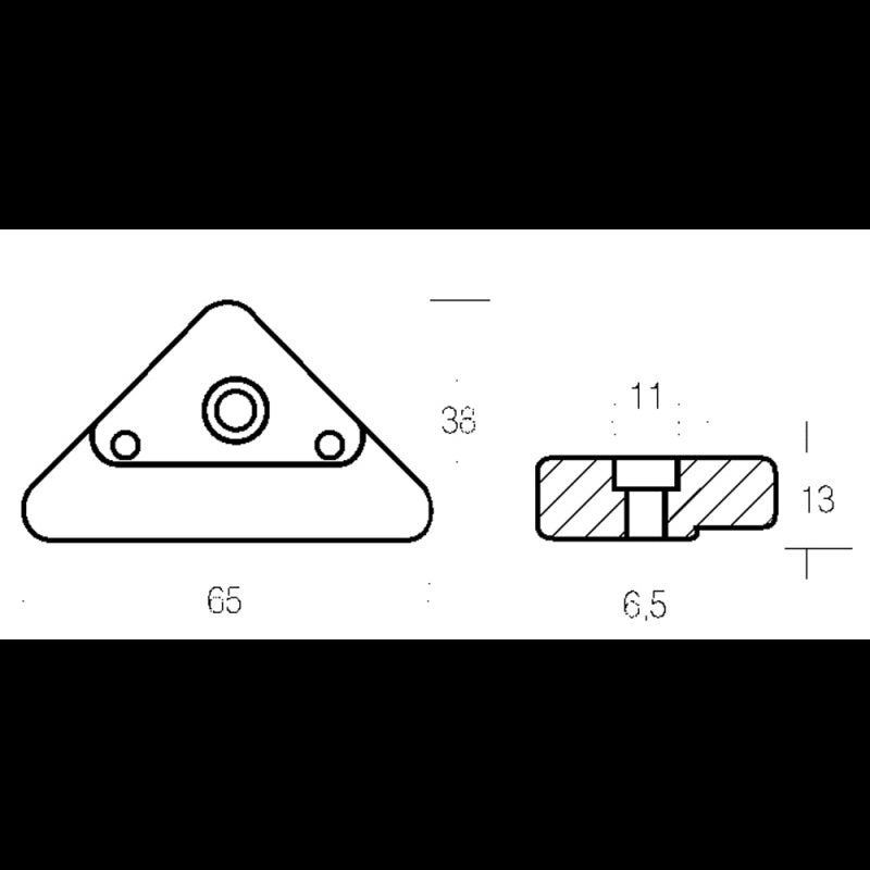 PLACCA DUO PROP IN ALLUMINIO - 2626515A - TECNOSEAL