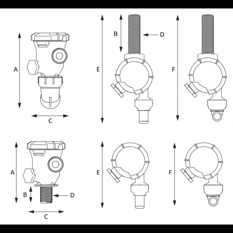 POMPA AREATRICE MK2 T500 LUNGA - 1601090 - ATTWOOD