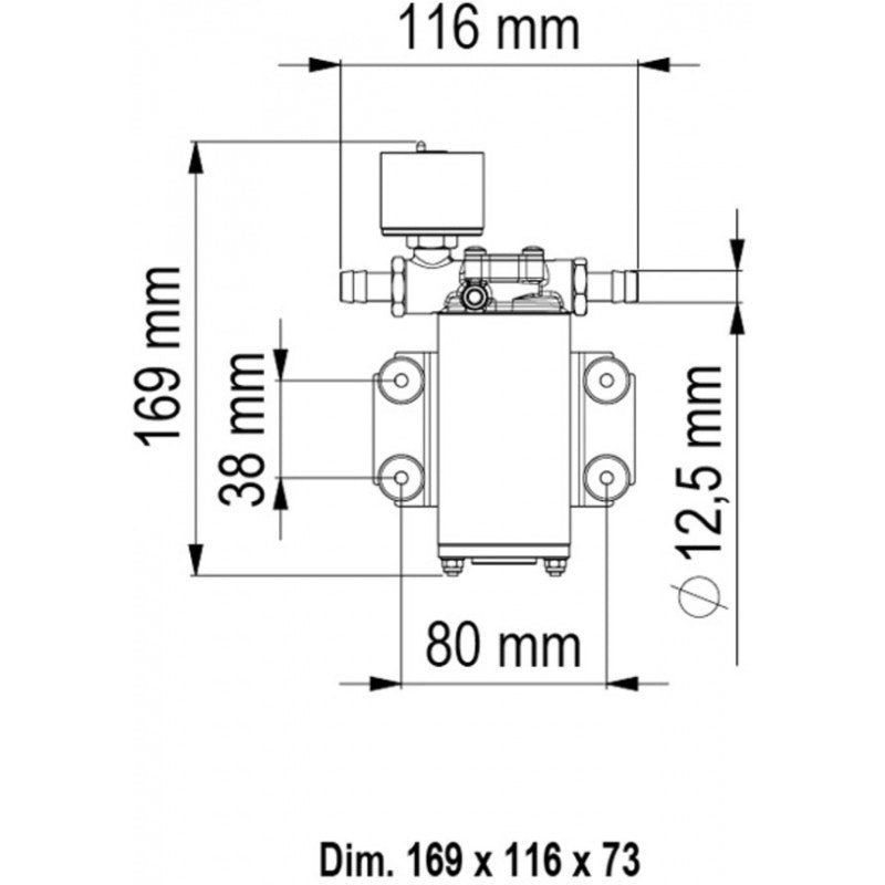 POMPA UP2/E 12 V. - 1600008 - MARCO