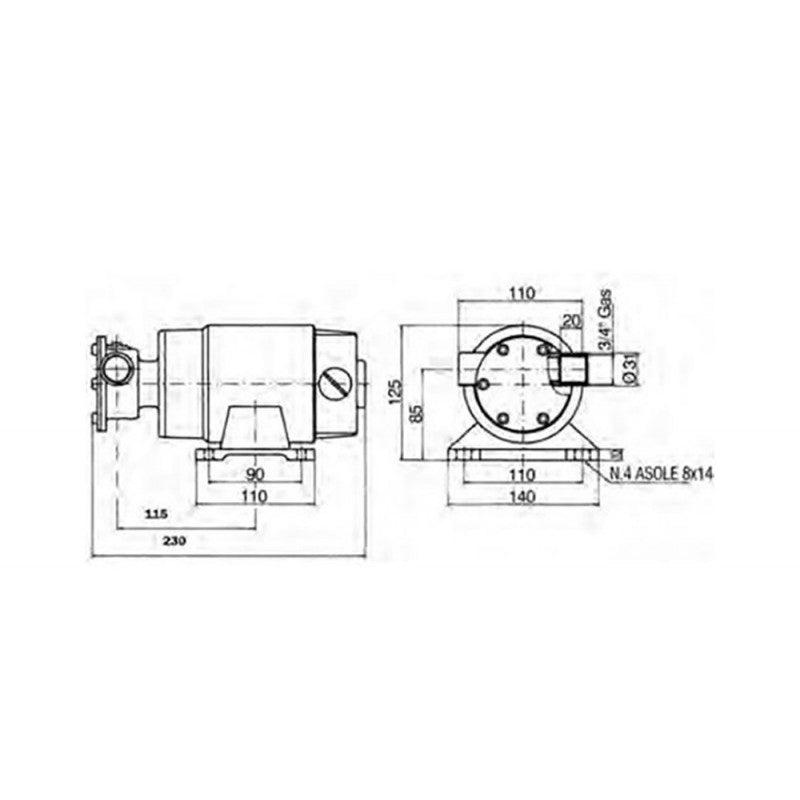 POMPA EP60 12V. - 1616405 - ANCOR