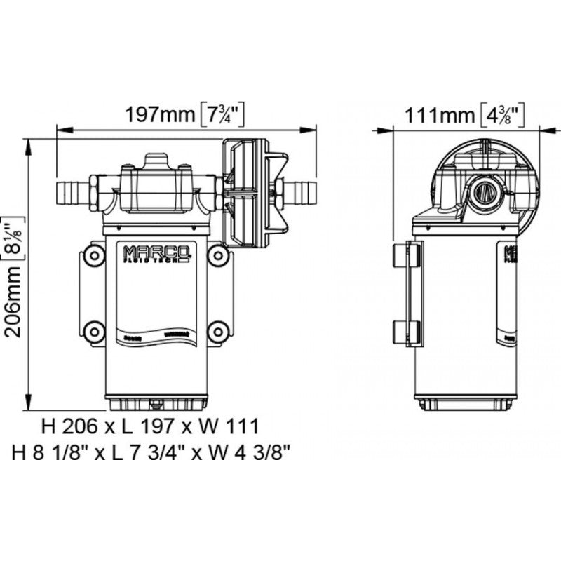 POMPA INGRANAGGI UP6 24 V. - 1600024 - MARCO