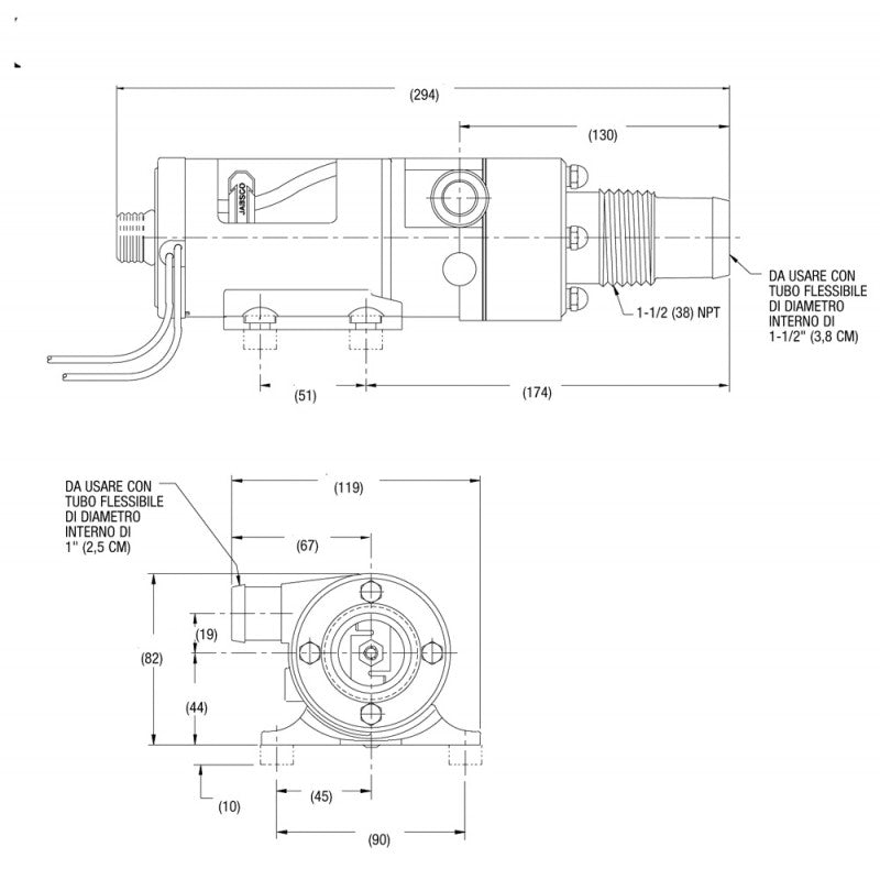 POMPA MACERATORE JABSCO 12 V. - 1616600 - JABSCO