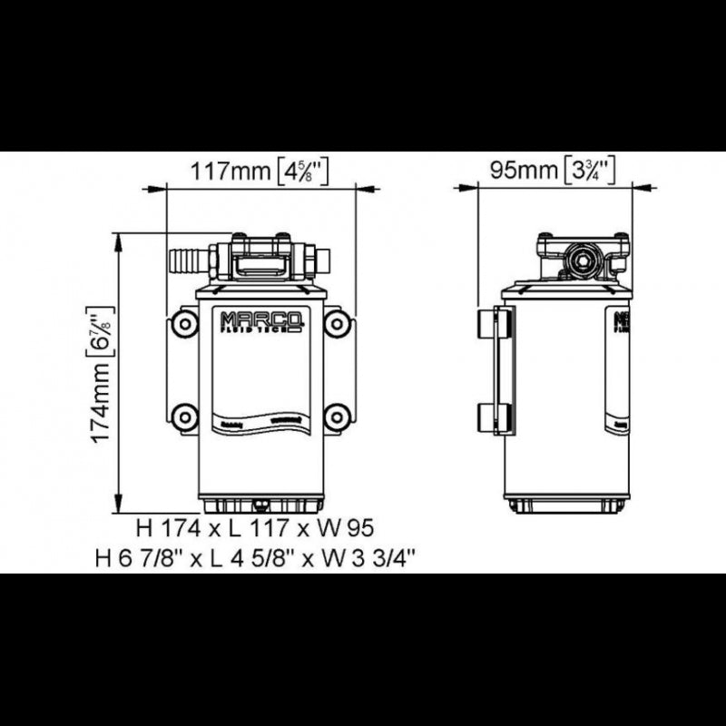 POMPA UP6/OIL 12 V. - 1600028 - MARCO