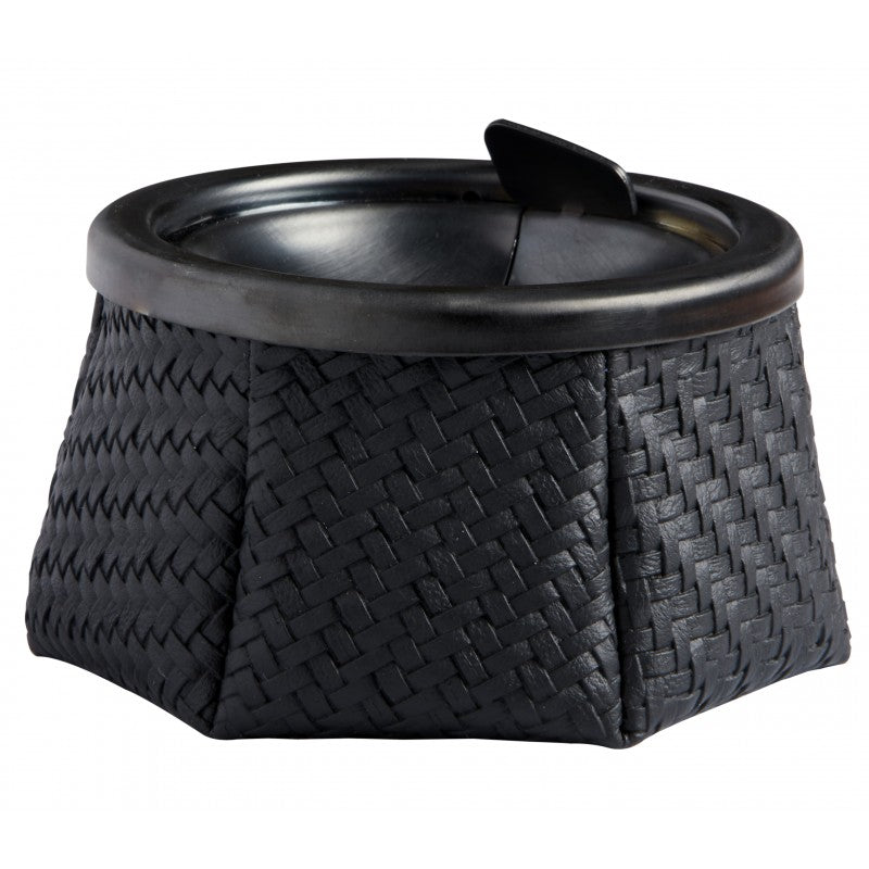 POSACENERE WINDPROOF RATTAN NERO - 2130251 - MARINE BUSINESS