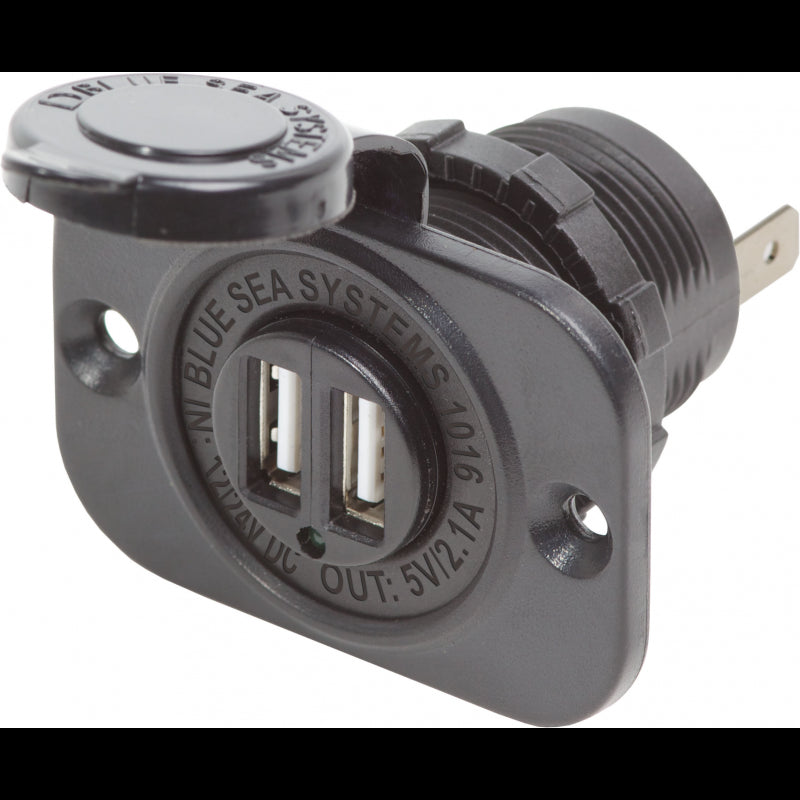 DOPPIA PRESA USB 12V. NERA - 4101016 - BLUE SEA