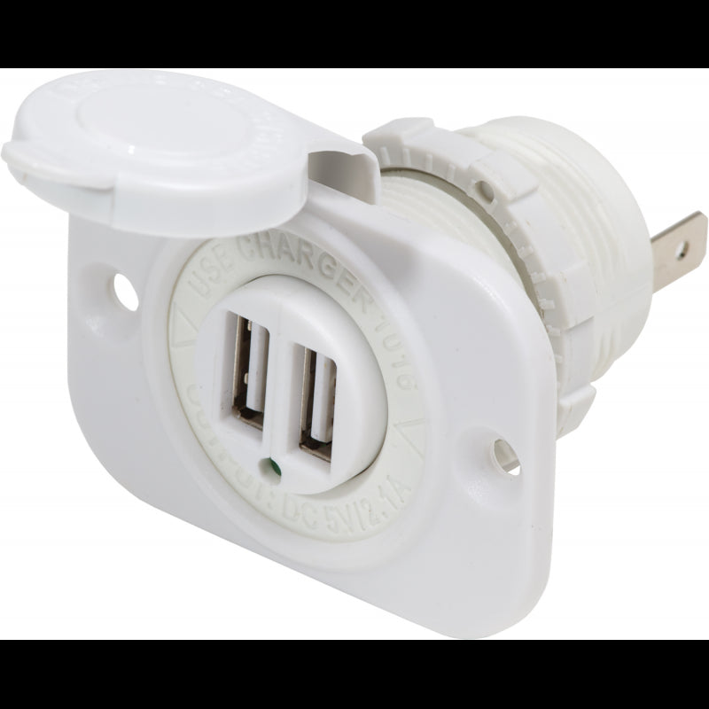 DOPPIA PRESA USB 12V. BIANCA - 4101620 - BLUE SEA