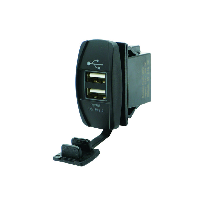 PRESA DI CORRENTE CON DOPPIA USB - 3939371 - FORNITURE NAUTICHE ITALIANE