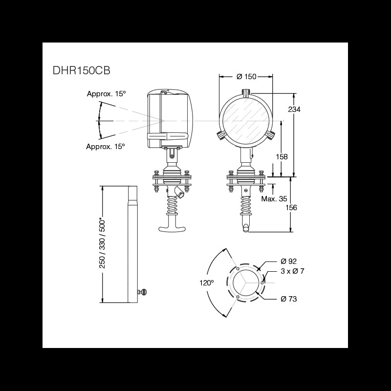 PROIETTORE DHR A LED Ø MM.150 - 4040550 - DHR