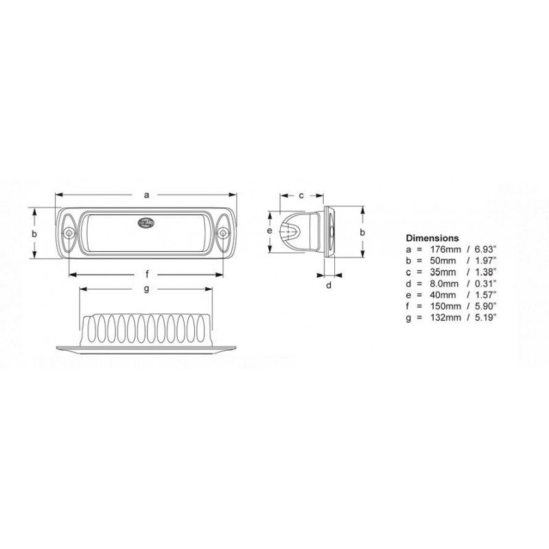 SEA HAWK R INCASSO ILL. DIFF. NERO - 4025212 - HELLA MARINE