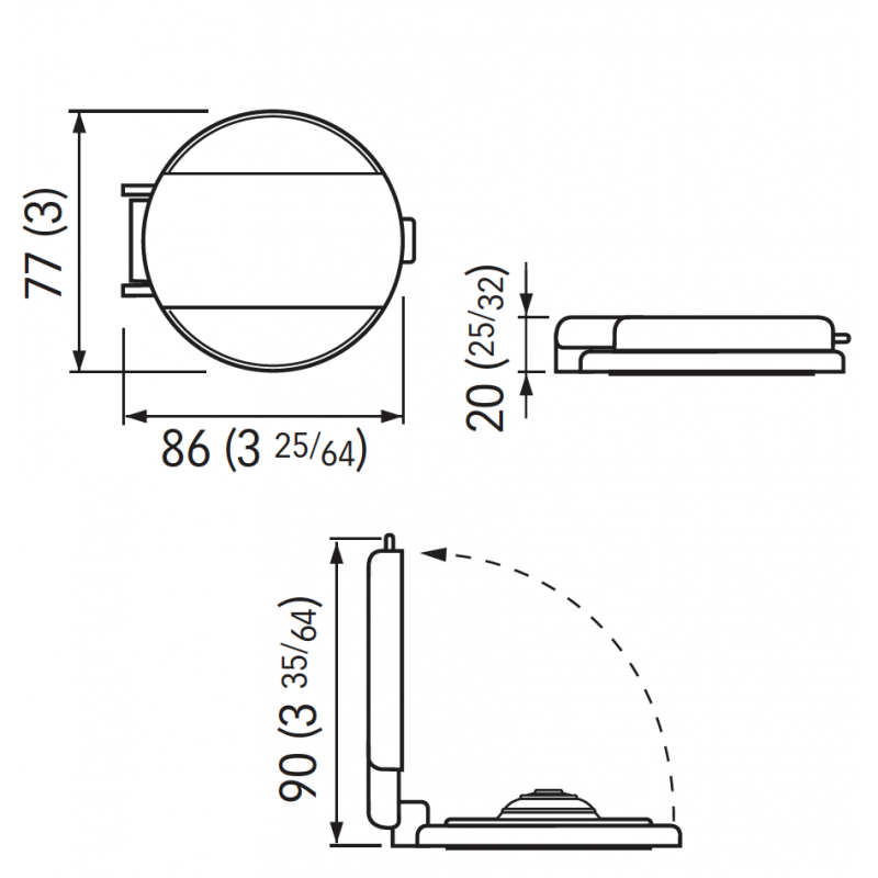 PULSANTE A PIEDE BIANCO — SKU 0307890 — immagine 3