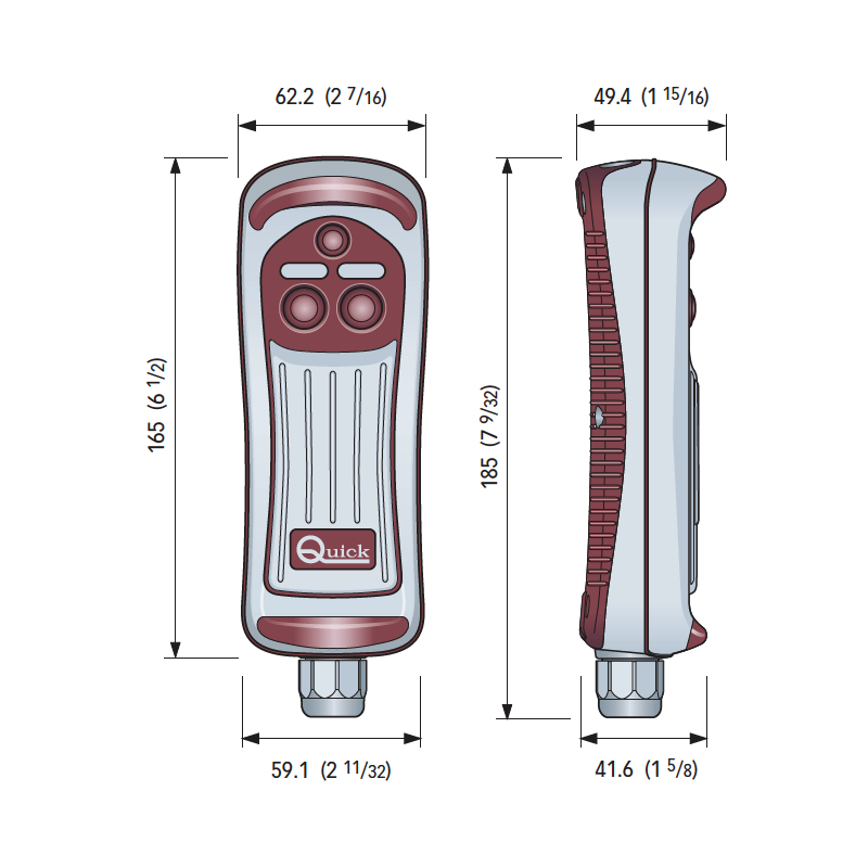 PULS.STAGNA 2 CAN. CON TORCIA LED - 0307831 - QUICK