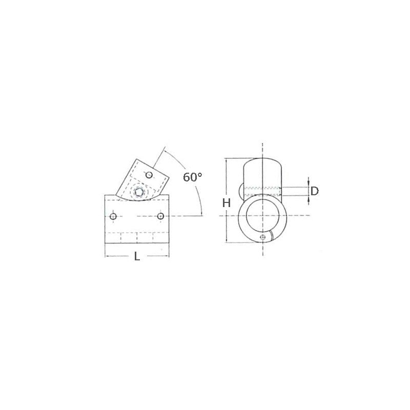 TEE INOX APRIBILE 60° Ø MM.22 - 2929323 - FORNITURE NAUTICHE ITALIANE