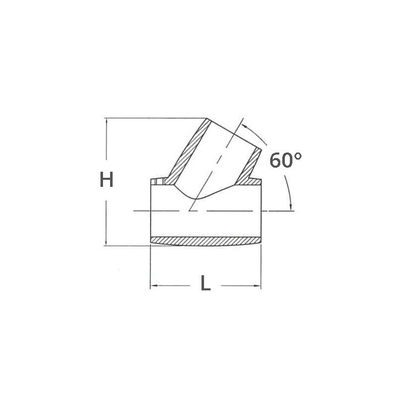 TEE INOX 60° Ø MM.25 - 2929325 - FORNITURE NAUTICHE ITALIANE