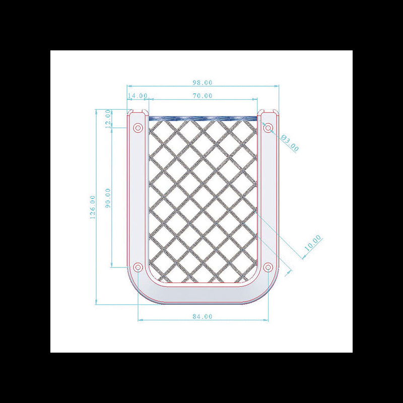 RETE PORTAOGGETTI IN PLASTICA NERA - 1430010 - FORNITURE NAUTICHE ITALIANE