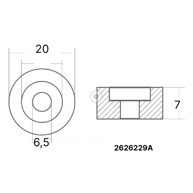 RONDELLA PER MOTORI O.M.C/JOHNSON/EVINRUDE 2-6 / 25-225 HP 4T — SKU 2626229 — immagine 3