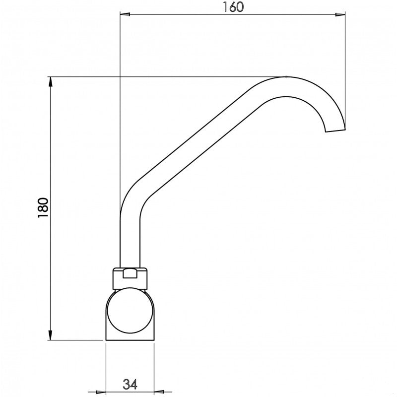RUBINETTO ACQUA FREDDA CANNA ALTA - 2424344 - FORNITURE NAUTICHE ITALIANE