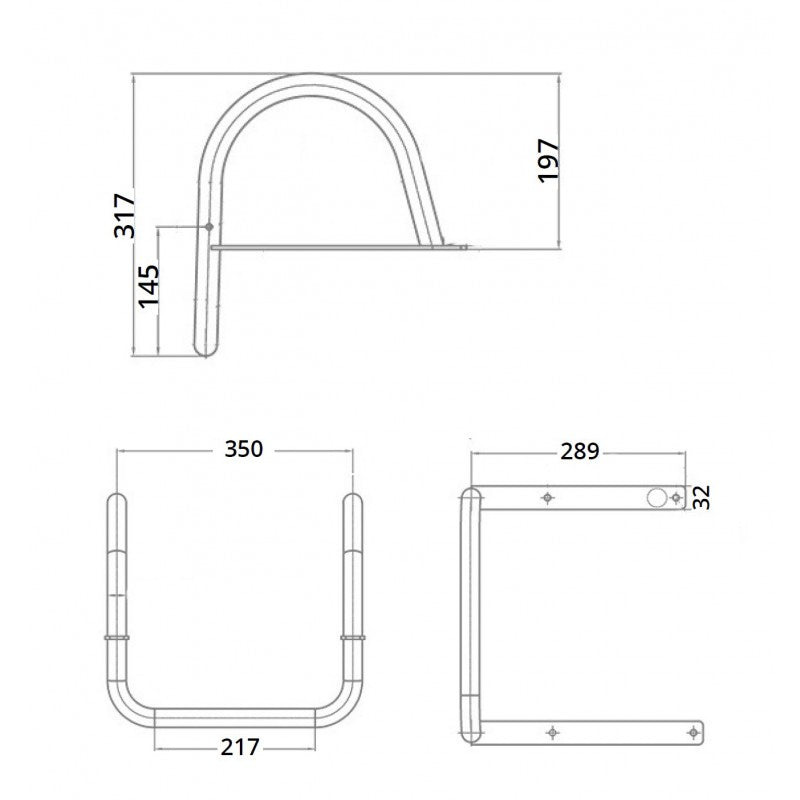 SCALETTA INOX MM.370X360 - 3030093 - FORNITURE NAUTICHE ITALIANE