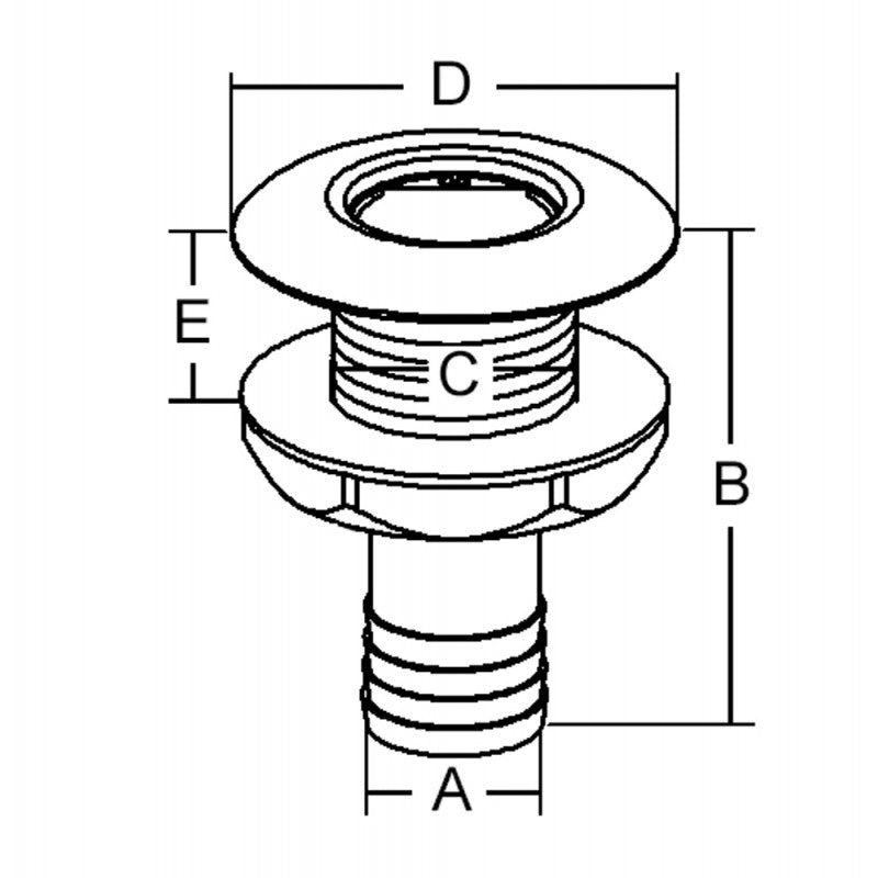 SCARICO PVC/INOX Ø MM. 52 - 1805255 - MARINE TOWN