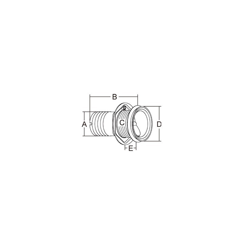 SCARICO MOTORE Ø MM.50 - 2227802 - MARINE TOWN