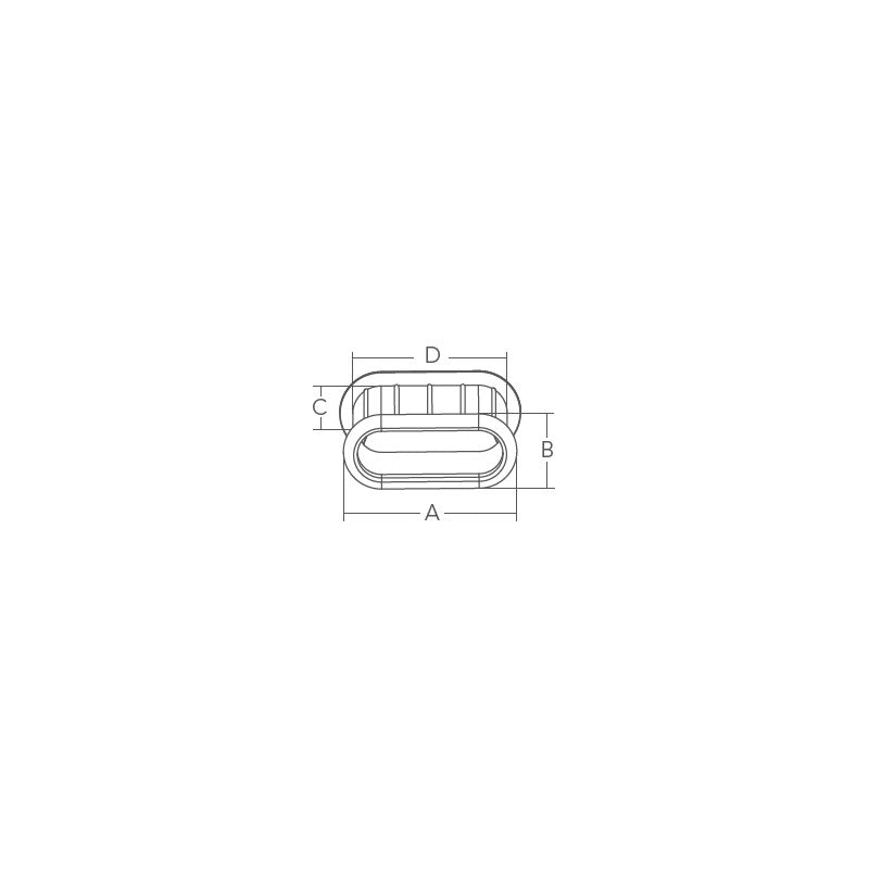 SCARICO OVALE NYLON-INOX - 1800200 - MARINE TOWN