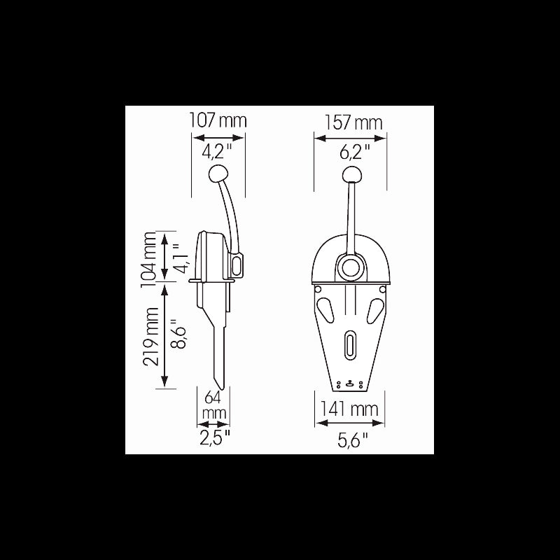 SCATOLA COMANDO B103 MONOLEVA - 4242035 - ULTRAFLEX