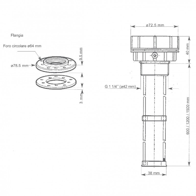 SENSORE ACQUE NERE MM.80-600 - 5454128 - VDO