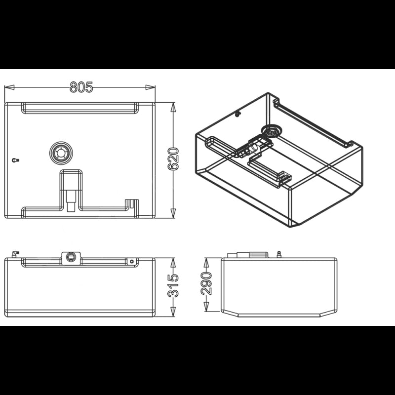 SERBATOIO CARBURANTE LT.140 - 2323184 - SIC DIVISIONE ELETTRONICA