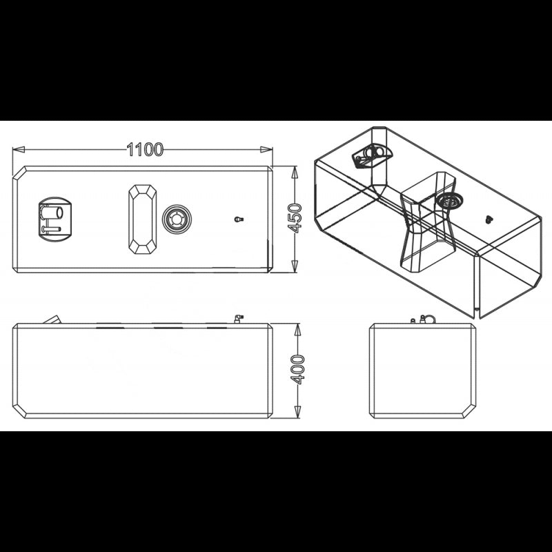 SERBATOIO CARBURANTE LT.160 - 2323186 - SIC DIVISIONE ELETTRONICA
