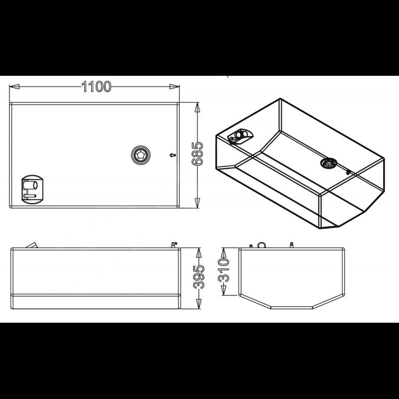 SERBATOIO CARBURANTE LT.270 - 2323188 - SIC DIVISIONE ELETTRONICA