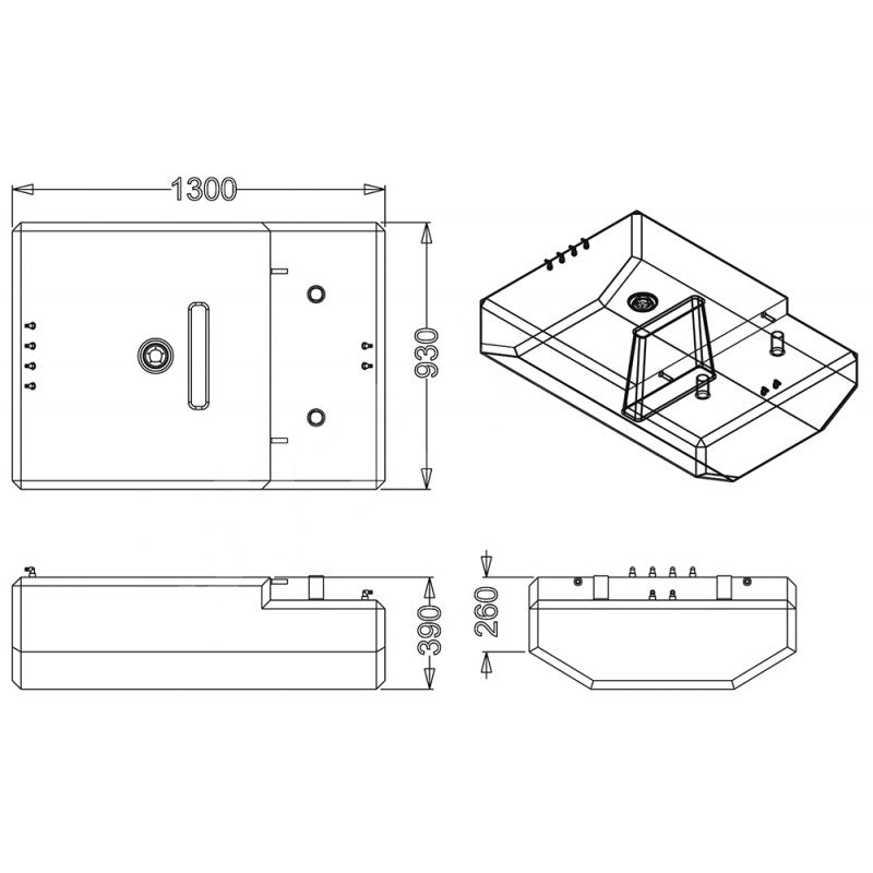 SERBATOIO CARBURANTE LT.372 - 2323190 - SIC DIVISIONE ELETTRONICA